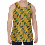 Kente Ethnic Pattern Print Men's Velvet Tank Top