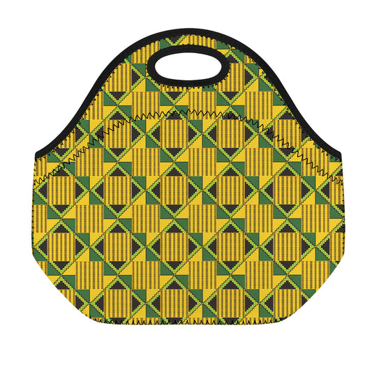 Kente Ethnic Pattern Print Neoprene Lunch Bag