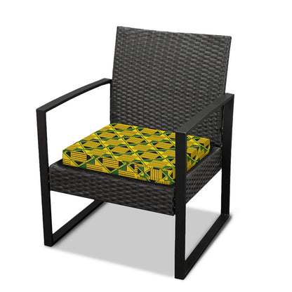 Kente Ethnic Pattern Print Outdoor Seat Cushion Cover