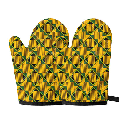 Kente Ethnic Pattern Print Oven Mitts