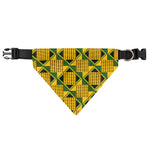 Kente Ethnic Pattern Print Over The Collar Dog Bandana