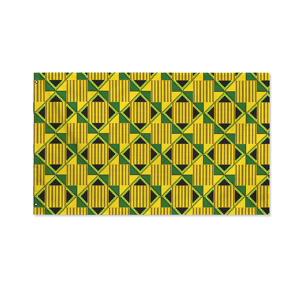 Kente Ethnic Pattern Print Polyester Flag
