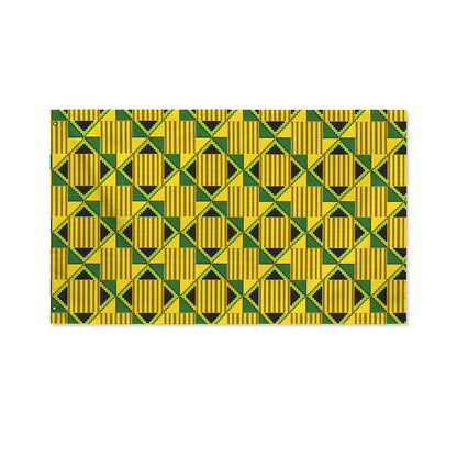 Kente Ethnic Pattern Print Polyester Flag