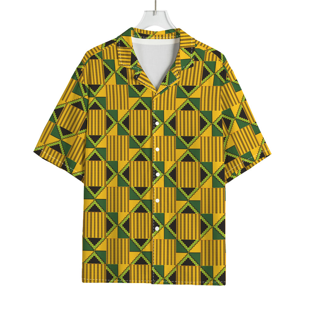 Kente Ethnic Pattern Print Rayon Hawaiian Shirt