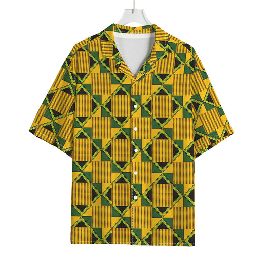 Kente Ethnic Pattern Print Rayon Hawaiian Shirt