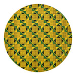 Kente Ethnic Pattern Print Round Blanket