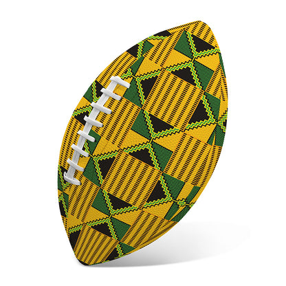 Kente Ethnic Pattern Print Rugby Ball