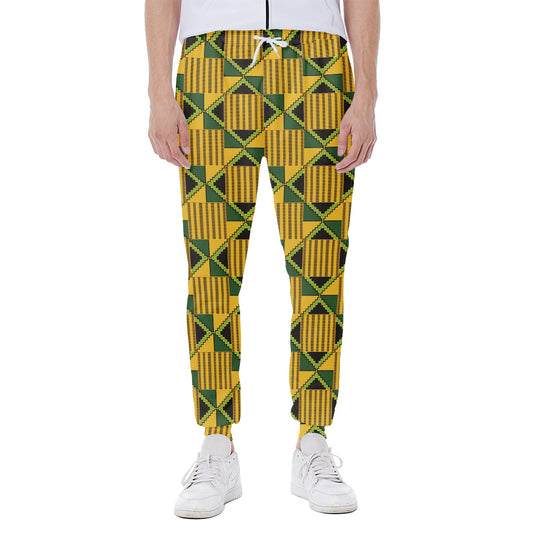 Kente Ethnic Pattern Print Scuba Joggers