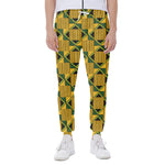 Kente Ethnic Pattern Print Scuba Joggers