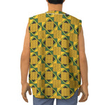 Kente Ethnic Pattern Print Sleeveless Baseball Jersey
