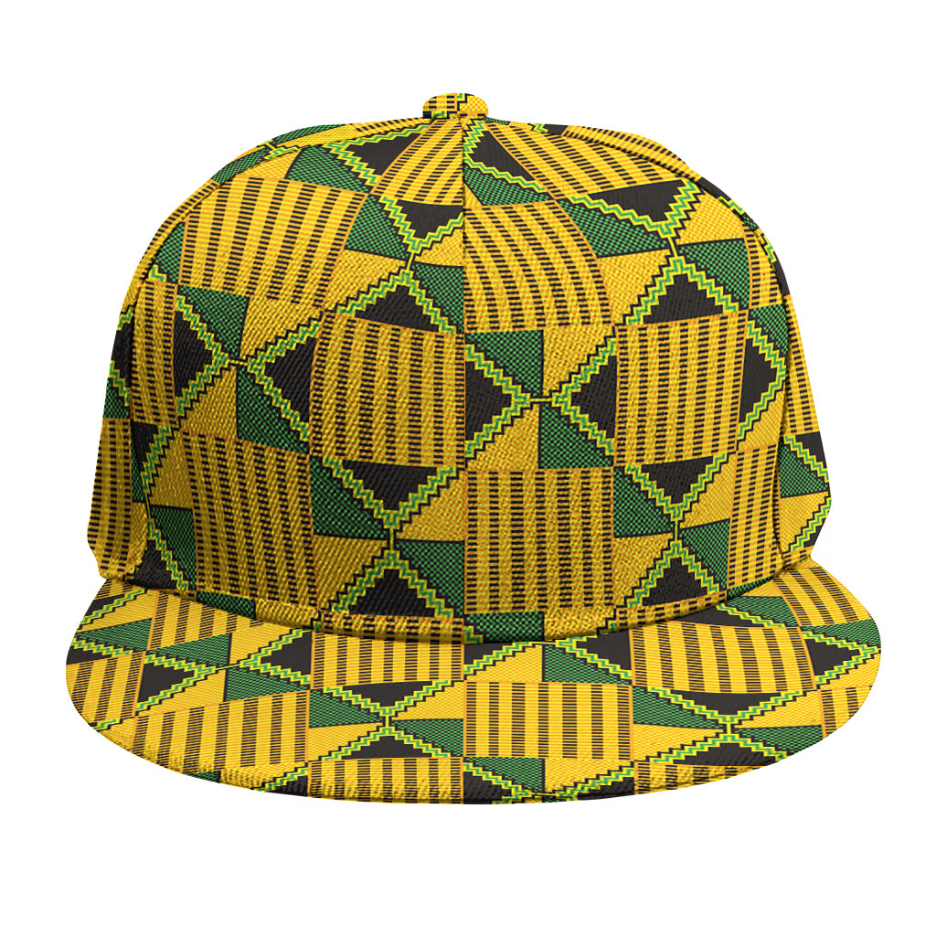 Kente Ethnic Pattern Print Snapback Cap