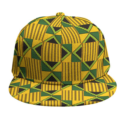 Kente Ethnic Pattern Print Snapback Cap