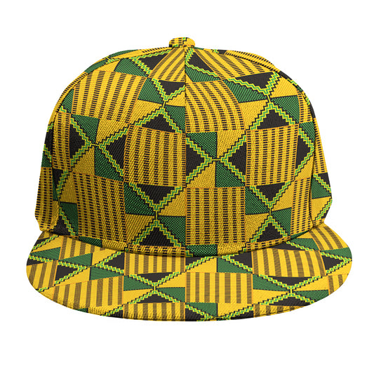 Kente Ethnic Pattern Print Snapback Cap