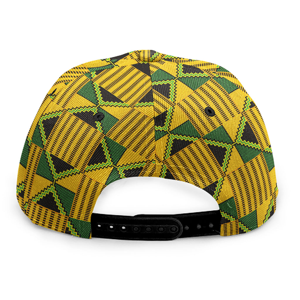 Kente Ethnic Pattern Print Snapback Cap