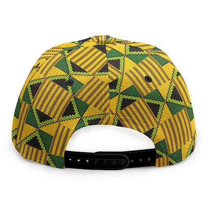 Kente Ethnic Pattern Print Snapback Cap