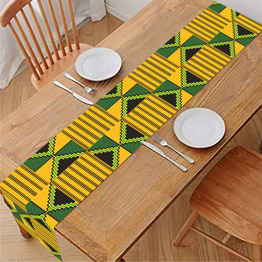 Kente Ethnic Pattern Print Table Runner