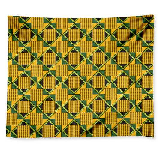 Kente Ethnic Pattern Print Tapestry