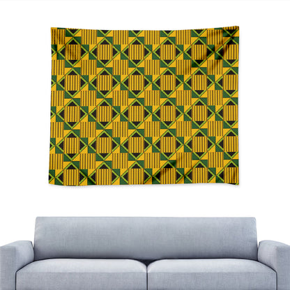 Kente Ethnic Pattern Print Tapestry