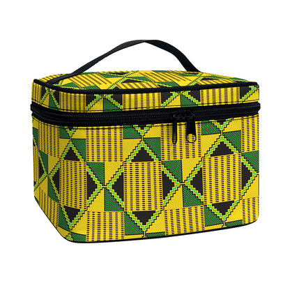 Kente Ethnic Pattern Print Travel Makeup Bag
