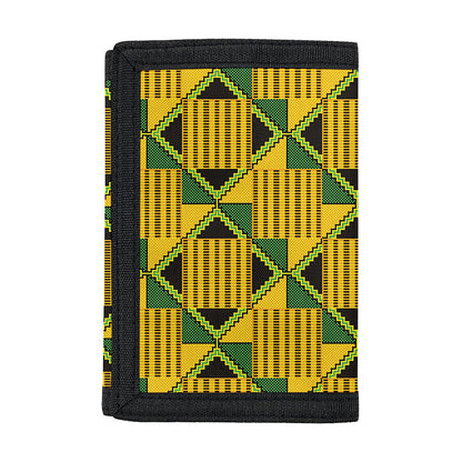 Kente Ethnic Pattern Print Trifold Wallet