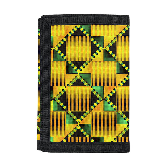 Kente Ethnic Pattern Print Trifold Wallet