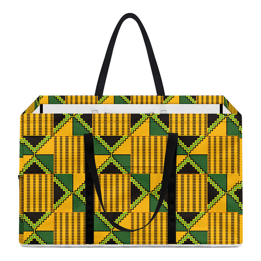 Kente Ethnic Pattern Print Utility Tote Bag