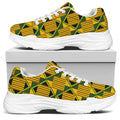 Kente Ethnic Pattern Print White Chunky Shoes
