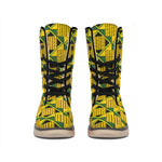 Kente Ethnic Pattern Print Winter Boots