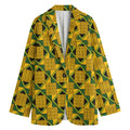 Kente Ethnic Pattern Print Women's Blazer