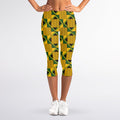 Kente Ethnic Pattern Print Women's Capri Leggings