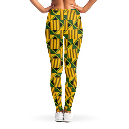 Kente Ethnic Pattern Print Women's Leggings