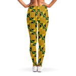 Kente Ethnic Pattern Print Women's Leggings