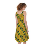 Kente Ethnic Pattern Print Women's Sleeveless Dress