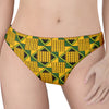 Kente Ethnic Pattern Print Women's Thong