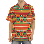 Kente Pattern Print Aloha Shirt