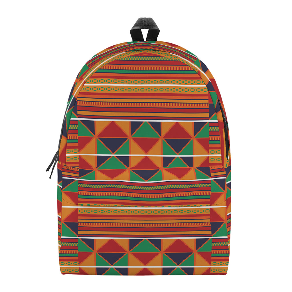 Kente Pattern Print Backpack