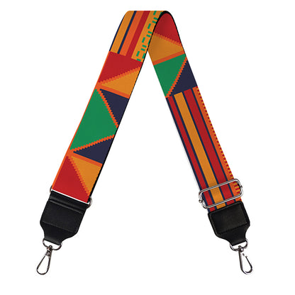 Kente Pattern Print Bag Strap