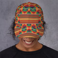 Kente Pattern Print Baseball Cap