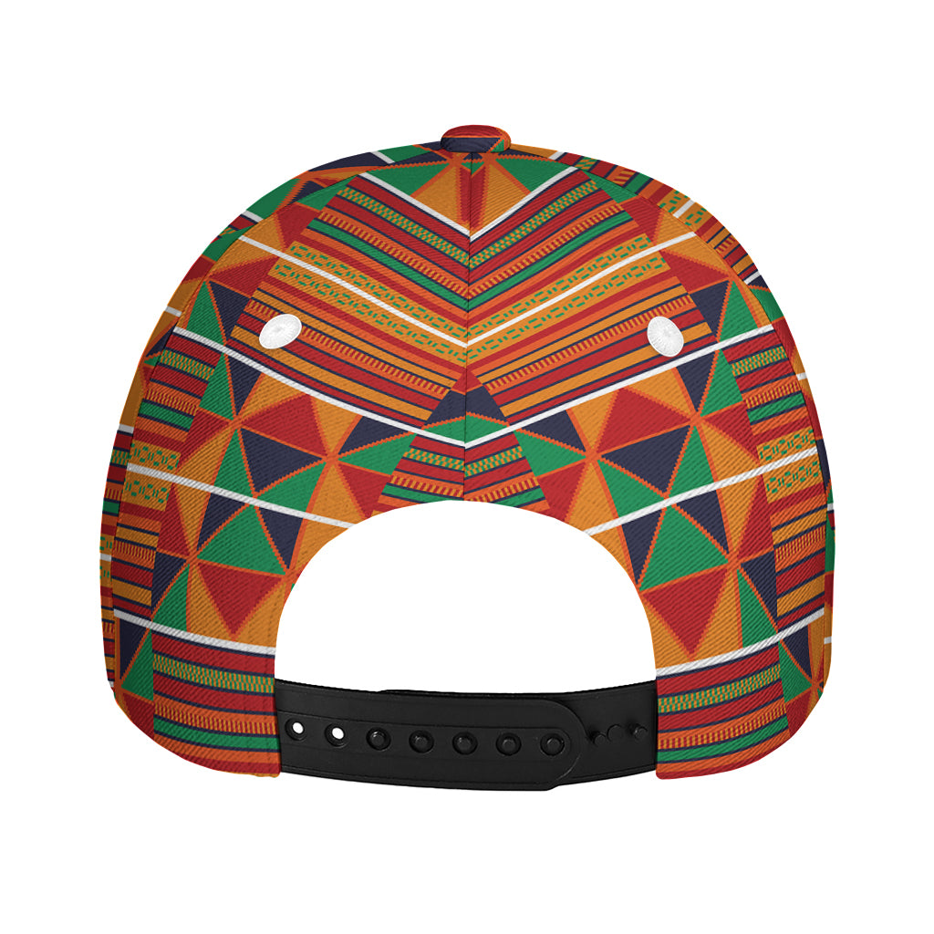 Kente Pattern Print Baseball Cap