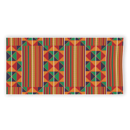 Kente Pattern Print Beach Towel