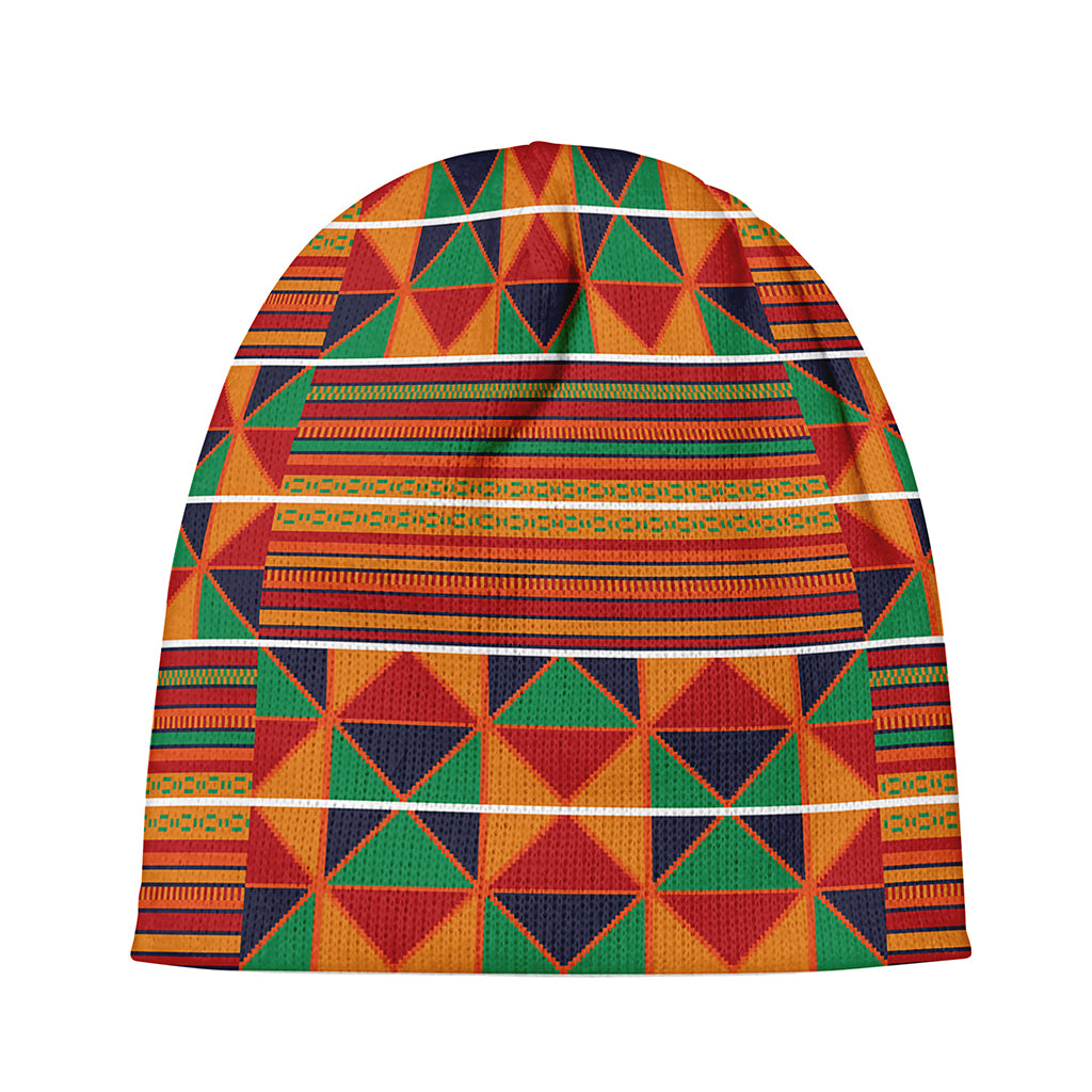 Kente Pattern Print Beanie