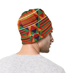 Kente Pattern Print Beanie