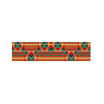 Kente Pattern Print Bed Runner