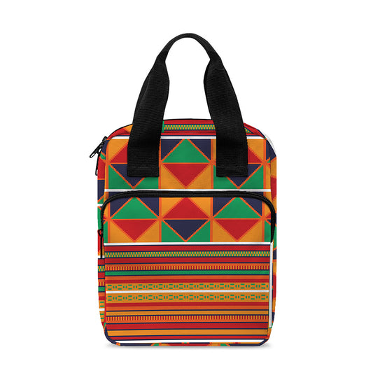 Kente Pattern Print Bible Tote Bag