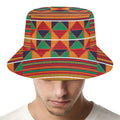 Kente Pattern Print Bucket Hat