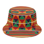 Kente Pattern Print Bucket Hat