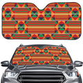 Kente Pattern Print Car Windshield Sun Shade