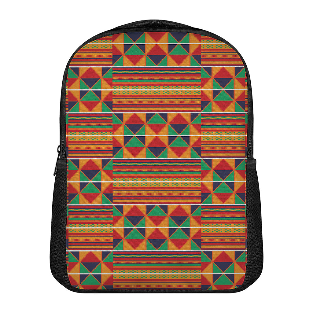 Kente Pattern Print Casual Backpack