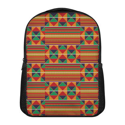 Kente Pattern Print Casual Backpack