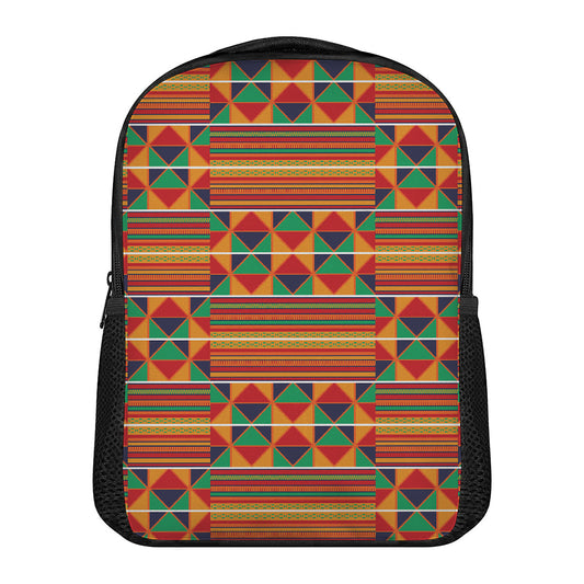Kente Pattern Print Casual Backpack